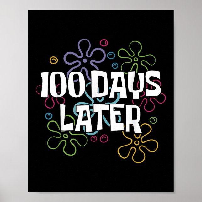 Affiche 100 Jours Plus Tard Chemise 100 Jours D'Enseignant (Devant)