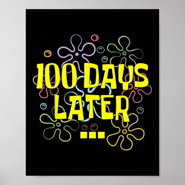Affiche 100 Jours Plus Tard Enseignant Et Élève 100E Jour  (Devant)
