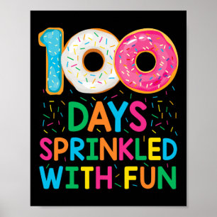 Affiche 100 Jours Saupoudrés De Fun Donut School Enseignan