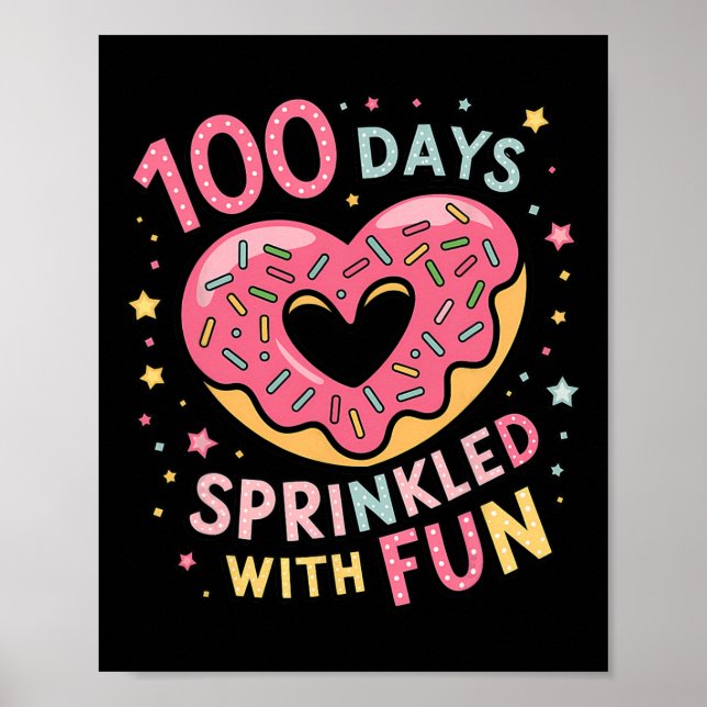 Affiche 100 Jours Saupoudrés D'Enseignant De Coeur De Donu (Devant)