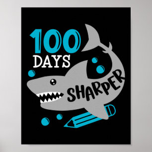 Affiche 100 Jours Sharper Shark 100ème Jour D'École Pour G