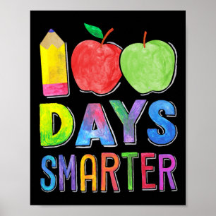 Affiche 100 Jours Smarter 100e Jour D'École Femmes Enseign