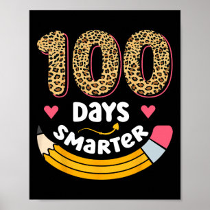 Affiche 100 Jours Smarter 100e Jour D'Enseignants Scolaire