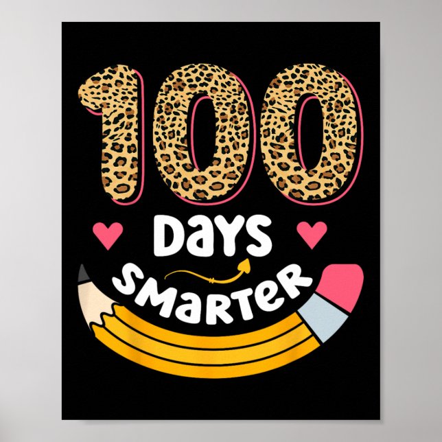 Affiche 100 Jours Smarter 100e Jour D'Enseignants Scolaire (Devant)