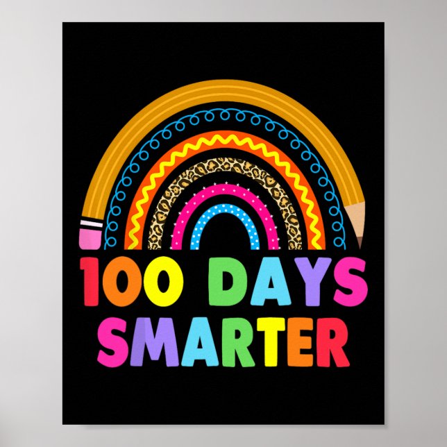 Affiche 100 Jours Smarter Joyeux 100E Jour De L'École Arc- (Devant)