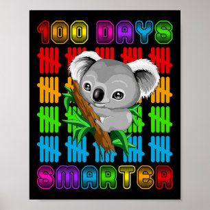 Affiche 100 Jours Smarter Koala Les amoureux de l'ours Joy