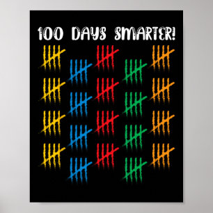 Affiche 100 Jours Smarter mignon élèves garçons filles 100