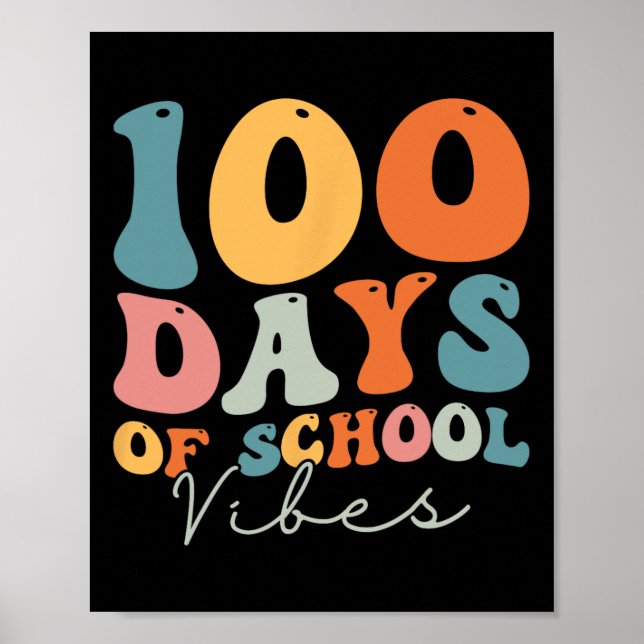 Affiche 100 Jours super De Vibes Scolaires Enseignant Fill (Devant)