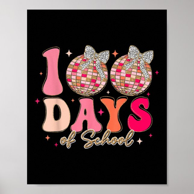 Affiche 100 Jours super D'École Coquette Bow 100e Jour O (Devant)