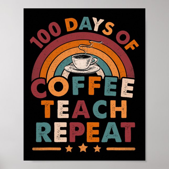 Affiche 100 Jours vintages D'École Pour L'Enseignant L'Amo (Devant)