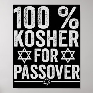Affiche 100% Kosher pour Passover Funny Passover Pesach