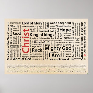 Affiche 100 noms de Jésus Spelling.ai américain