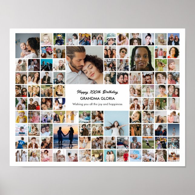 Affiche 100 Pictures Photo Collage Personalized Gift (Devant)
