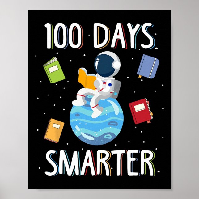 Affiche 100e Jour De L'École 100 Jours Livres Smarter Espa (Devant)