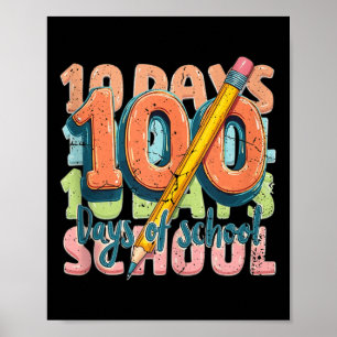 Affiche 100E Jour De L'École Costume Drôle Pour Les Enfant