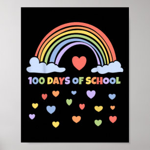 Affiche 100e Jour De L'École Enseignant Enfants 100 Jours