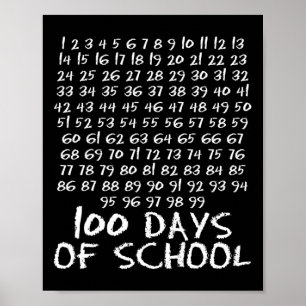 Affiche 100e Jour De L'École Enseignant Enfants 100 Jours 