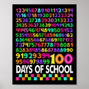 Affiche 100e Jour De L'École Enseignant Enfants 100 Jours