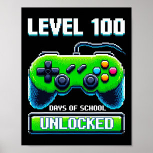 Affiche 100e Jour De L'École Jeux Vidéo Enfants Garçon Gam