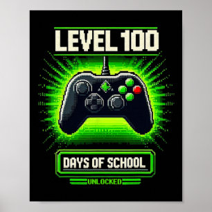 Affiche 100e Jour De L'École Jeux Vidéo Enfants Garçon Gam