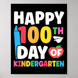 Affiche 100E Jour De Maternelle Enfants 100 Jours D'École