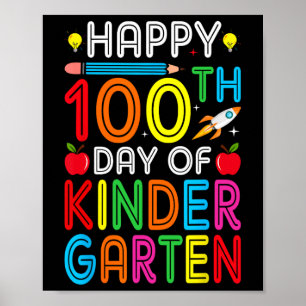 Affiche 100E Jour De Maternelle Enseignant Enfants 100 Jou