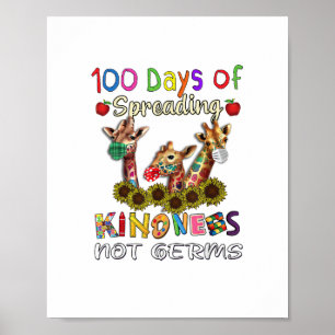 Affiche 100e jour d'école 100 jours de propagation de la g