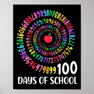 Affiche 100e jour d'école 100 jours Math Nombre Enseignant