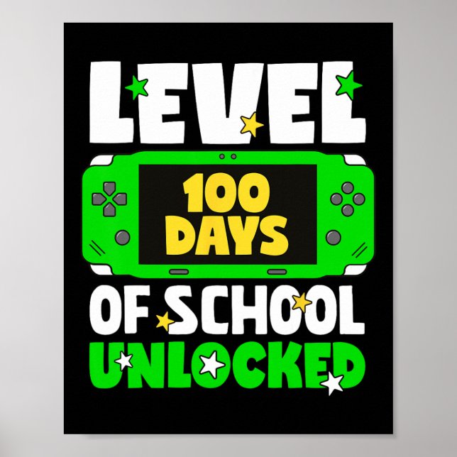 Affiche 100E Jour D'École Enfants Niveau 100 Jours D'École (Devant)