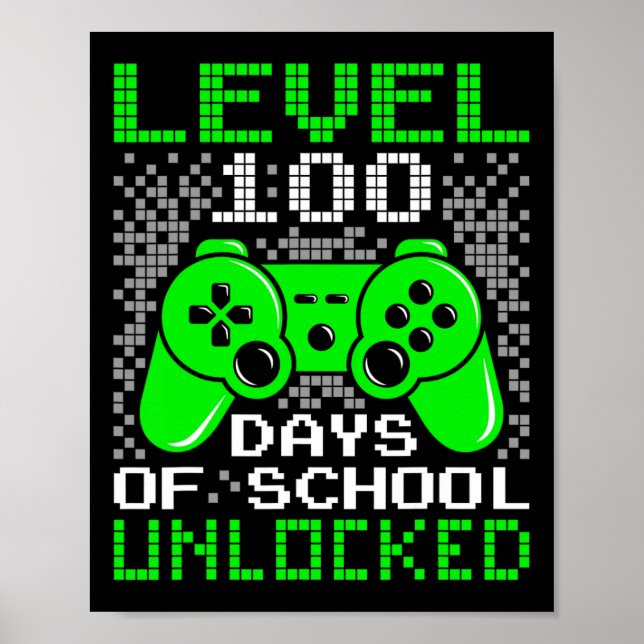 Affiche 100E Jour D'École Enfants Niveau 100 Jours D'École (Devant)