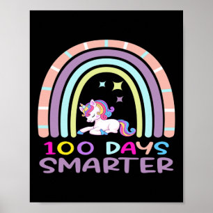 Affiche 100e jour d'école Professeur 100 jours plus intell