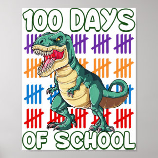 Affiche 100e Jour Dino 100 Jours D'Étudiants