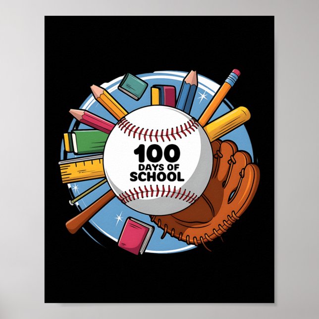 Affiche 100e jour drôle tenue enseignant &amp; élève 100 D (Devant)