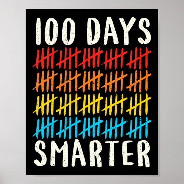 Affiche 100ème Jour De L'École 100 Jours Smarter Enseignan (Devant)
