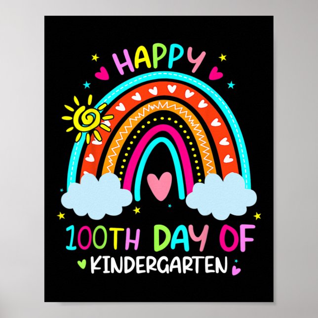 Affiche 100ème Jour De L'École De Jardin D'Enfant Arc En C (Devant)