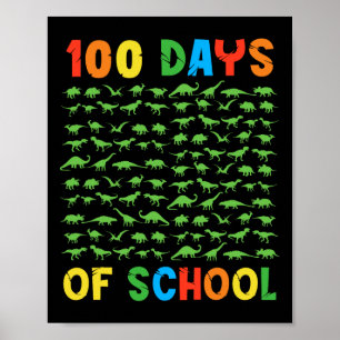 Affiche 100ème Jour De L'École Enseignant Enfants 100 Jour