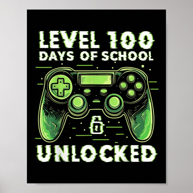 Affiche 100ème Jour De L'École Jeu Vidéo 100 Jours De L'Éc (Devant)