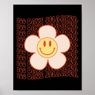Affiche 100ème Jour De L'École Rétro Super Joyeux Visage 1