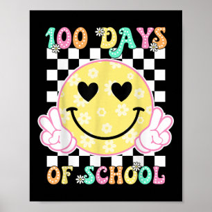 Affiche 100ème Jour De L'École Sourire Super Visage 100 Jo
