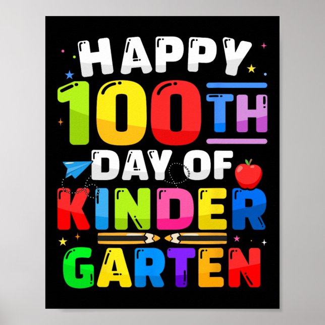 Affiche 100ème Jour De Maternelle 100 Jours Pour Enseignan (Devant)