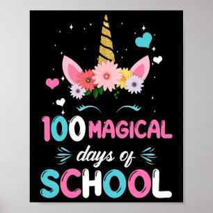 Affiche 100ème Jour De Maternelle Pour Les Filles 100 Magi