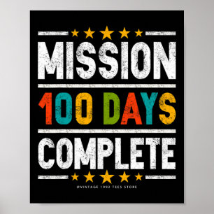 Affiche 100ème Jour De Mission Chemises Scolaires 100 Jour