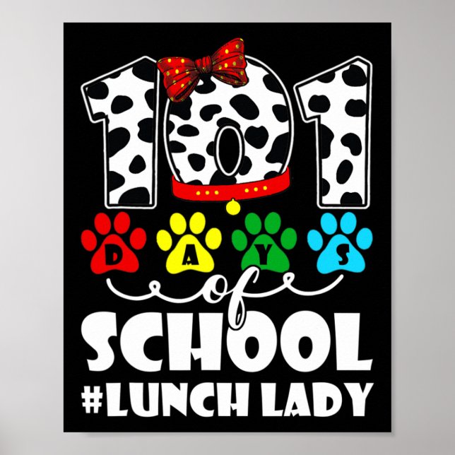 Affiche 101 jours Dame de cantine Amoureuse de chien migno (Devant)