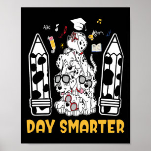Affiche 101 Jours D'École Chien Dalmatien 100 Jours De Gen