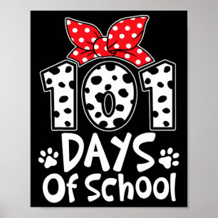Affiche 101 Jours D'école Chien Mignon 100ème Jour Étu