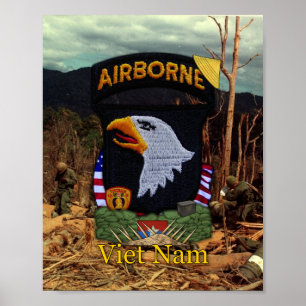 Affiche 101e division aéroportée Vietnam Patch