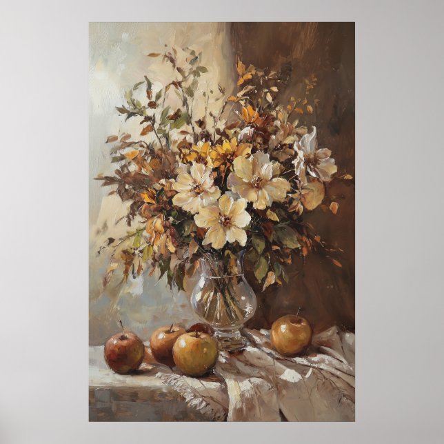 Affiche 1070 Fleurs Et Pommes D'Automne (Devant)