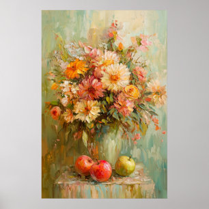 Affiche 1071 Fleurs Et Pommes D'Automne