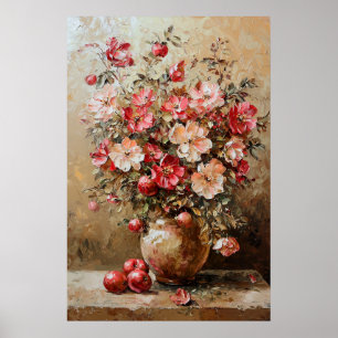 Affiche 1075 Fleurs Et Pommes D'Automne