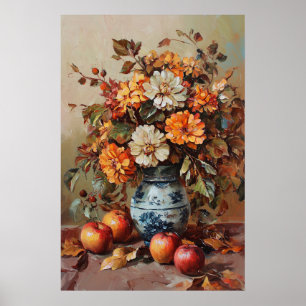 Affiche 1080 Fleurs Et Pommes D'Automne